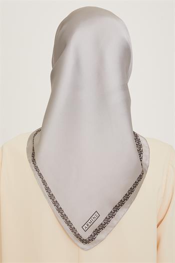 Armine İpek Eşarp 2025 Kış - 9260-04 Açık Gri Sura