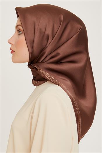 Armine İpek Eşarp 2025 Kış - 9261-33 Koyu Kahve Sura