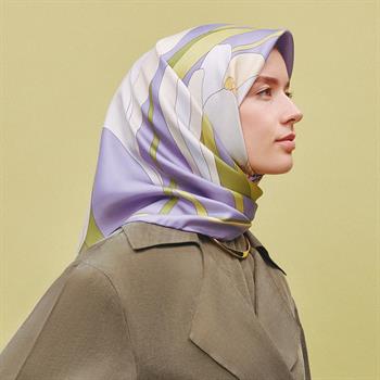 Armine İpek Eşarp 2025 Yaz - 9302-06 Lavanta Twill