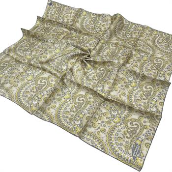 Armine İpek Eşarp 2025 Yaz - 9304-07 Yağ Yeşili Twill