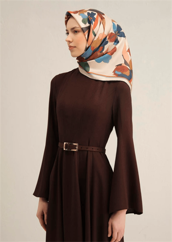 Armine İpek Eşarp 2025 Yaz - 9312-04 Krem Twill