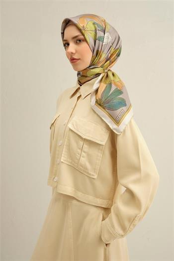 Armine İpek Eşarp 2025 Yaz - 9312-55 Gri Twill