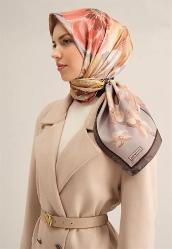 Armine İpek Eşarp 2025 Yaz - 9318-34 Gri Füme Sura 
