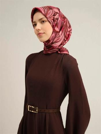 Armine İpek Eşarp 2025 Yaz - 9323-83 Bordo Sura