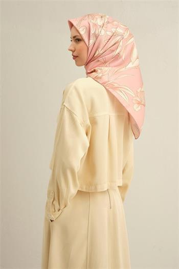 Armine İpek Eşarp 2025 Yaz - 9324-08 Pudra Twill