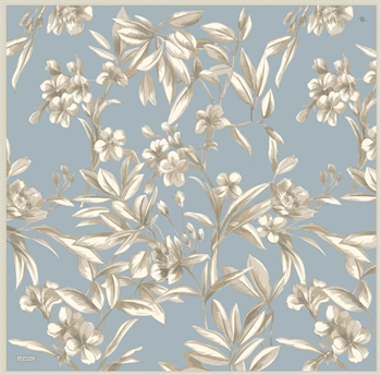 Armine İpek Eşarp 2025 Yaz - 9324-09 Buz Mavisi Twill