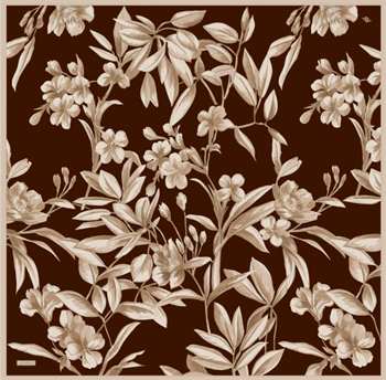 Armine İpek Eşarp 2025 Yaz - 9324-52 Kahve Twill