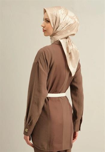 Armine İpek Eşarp 2025 Yaz - 9344-31 Soft Bej Twill
