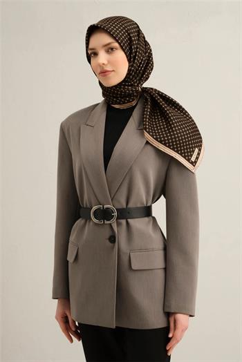 Armine İpek Eşarp 2025 Yaz - 9345-58 Acı Kahve Twill