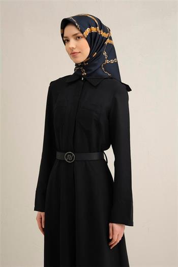 Armine İpek Eşarp 2025 Yaz - 9346-52 Lacivert Twill