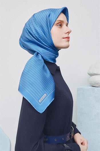 Armine İpek Eşarp 2025 Yaz - 9348-50 Kot Mavi Twill 