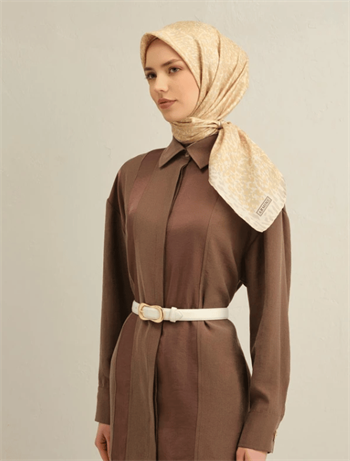 Armine İpek Eşarp 2025 Yaz - 9352-50 Sarı Sura