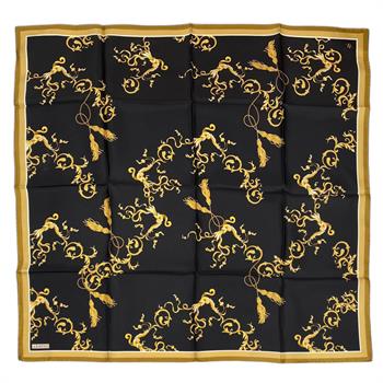 Armine İpek Eşarp 2025 Yaz - 9360-31 Siyah Gold Twill