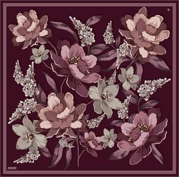 Armine İpek Eşarp 2026 Kış - 9414-02 Bordo Vizon Sura