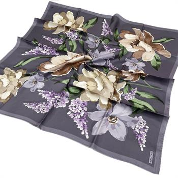 Armine İpek Eşarp 2026 Kış - 9414-84 İncir Moru Twill