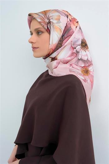 Armine İpek Eşarp 2026 Yaz - 9503-06 Pudra Twill