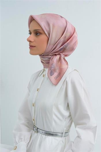 Armine İpek Eşarp 2026 Yaz - 9505-01 Pudra Twill