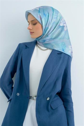 Armine İpek Eşarp 2026 Yaz - 9505-02 Soft Mavi Sura