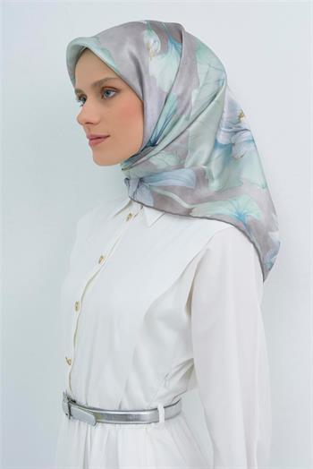 Armine İpek Eşarp 2026 Yaz - 9505-31 Gri Twill