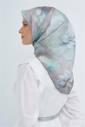 Armine İpek Eşarp 2026 Yaz - 9505-31 Gri Twill