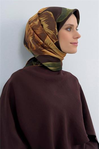 Armine İpek Eşarp 2026 Yaz - 9506-07 Acı Kahve Sura