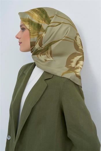 Armine İpek Eşarp 2026 Yaz - 9506-08 Mint Yeşili Twill