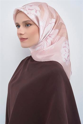 Armine İpek Eşarp 2026 Yaz - 9509-11 Pudra Pembe Sura