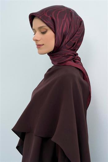 Armine İpek Eşarp 2026 Yaz - 9511-50 Vişne Twill