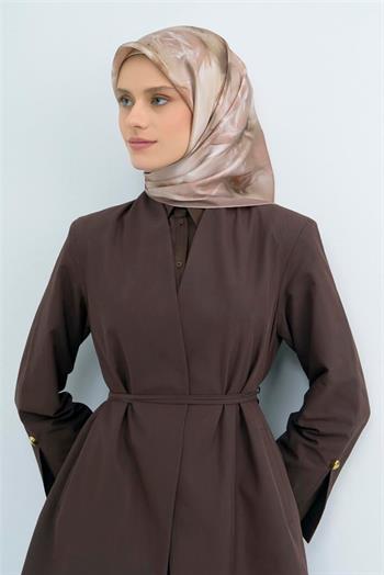 Armine İpek Eşarp 2026 Yaz - 9515-37 Açık Vizon Twill