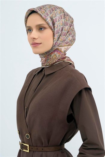 Armine İpek Eşarp 2026 Yaz - 9518-32 Gül Kurusu Twill