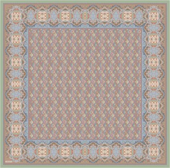 Armine İpek Eşarp 2026 Yaz - 9518-83 Mavi Sura