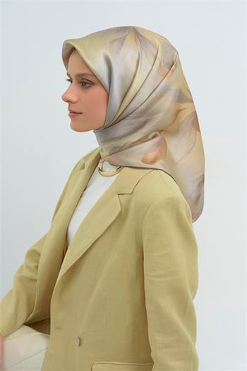 Armine İpek Eşarp 2026 Yaz - 9519-05 Soft Taş Sarı Sura