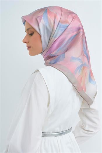 Armine İpek Eşarp 2026 Yaz - 9519-86 Soft Pudra Taş Twill