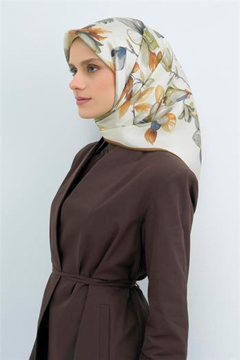 Armine İpek Eşarp 2026 Yaz - 9524-84 Ekru Twill