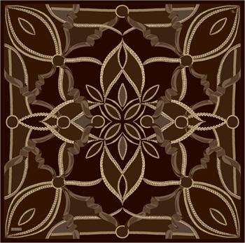 Armine İpek Eşarp 2026 Yaz - 9531-85 Kahverengi Twill 