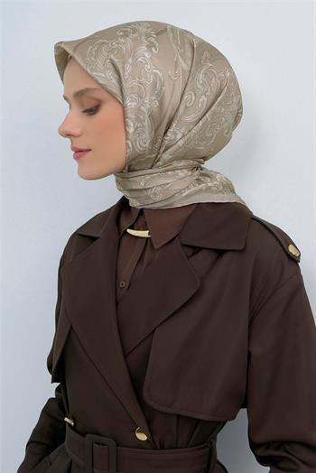 Armine İpek Eşarp 2026 Yaz - 9537-54 Soft Vizon Sura