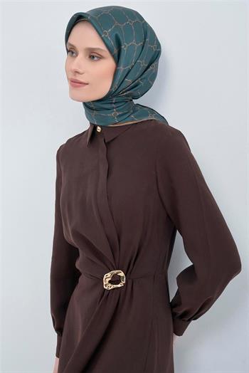 Armine İpek Eşarp 2026 Yaz - 9538-06 Petrol Twill