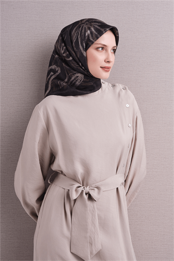 Armine İpek Eşarp 2027 Kış - 9600-52 Antrasit Sura