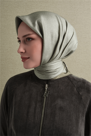 Armine İpek Eşarp 2027 Kış - 9601-32 Açık Yeşil Twill