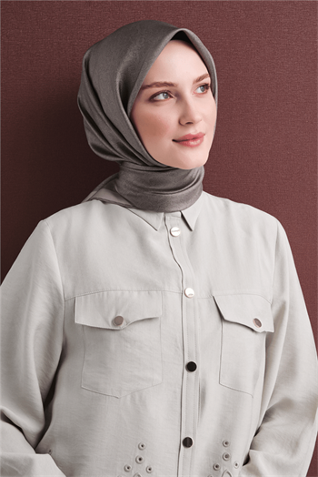 Armine İpek Eşarp 2027 Kış - 9601-52 Vizon Twill