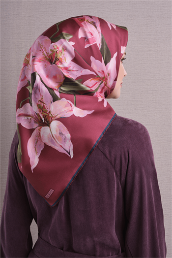 Armine İpek Eşarp 2027 Kış - 9620-01 Gül Kurusu Twill