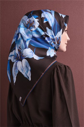 Armine İpek Eşarp 2027 Kış - 9620-51 Acı Kahve Twill