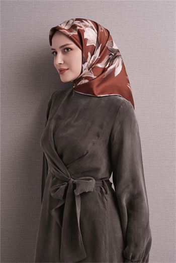 Armine İpek Eşarp 2027 Kış - 9620-54 Kiremit Twill