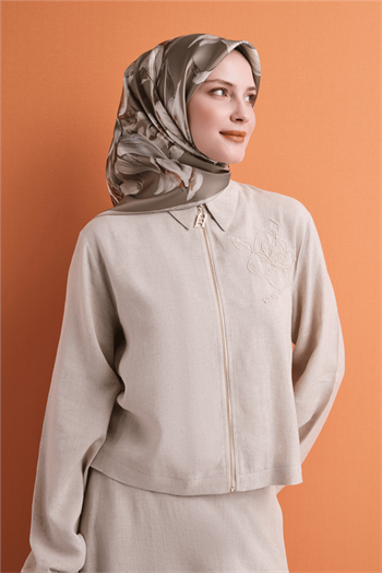 Armine İpek Eşarp 2027 Kış - 9620-55 Latte Sura
