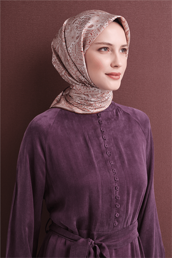 Armine İpek Eşarp 2027 Kış - 9631-02 Ekru Twill