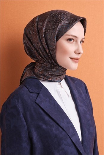Armine İpek Eşarp 2027 Kış - 9631-31 Acı Kahve Twill