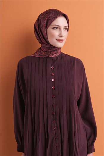 Armine İpek Eşarp 2027 Kış - 9631-33 Bordo Twill