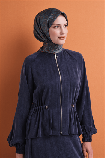 Armine İpek Eşarp 2027 Kış - 9631-53 Koyu Turkuaz Sura
