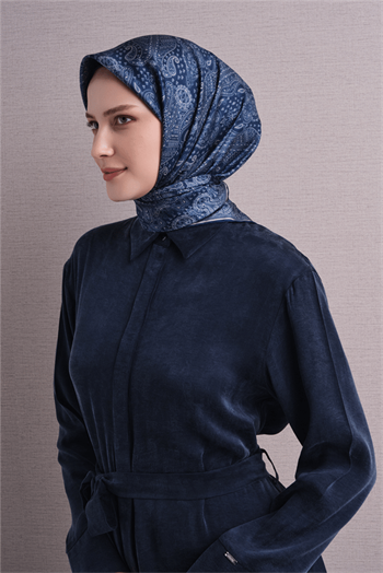 Armine İpek Eşarp 2027 Kış - 9631-84 Lacivert Twill