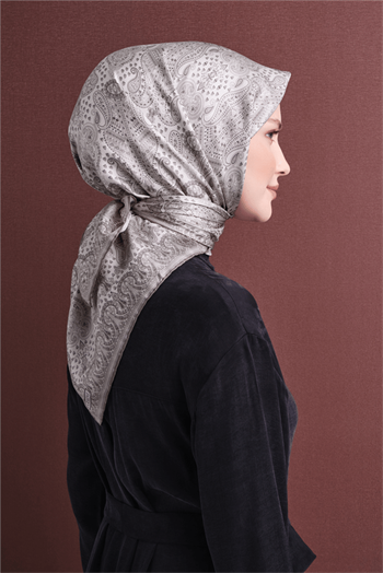 Armine İpek Eşarp 2027 Kış - 9631-85 Krem Sura